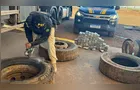 Estepes de carreta escondiam mais de 150 kg de drogas na BR-163