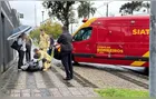 Ciclista fica ferido após tentar frear bicicleta com o pé em descida de Curitiba