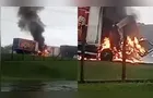Incêndio em caminhão mobiliza Bombeiros na PR-151 em Castro