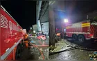 Incêndio em empresa de reciclagem destrói toneladas de matéria-prima na divisa do Paraná