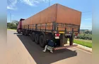 PRF flagra carreta com freios trincados em Catanduvas