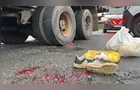 Mulher sofre fratura exposta após ser atropelada por caminhão em Ponta Grossa