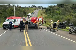 Grave acidente deixa vítima presa às ferragens no bairro Neves em Ponta Grossa
