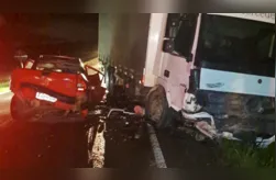 A colisão aconteceu no trecho entre Guaragi e Teixeira Soares