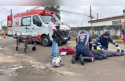 Uma equipe do Samu esteve no local