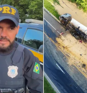 PRF confirma que carreta invadiu contramão em acidente fatal na BR-277