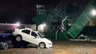 Possível tornado é registrado em Francisco Beltrão e deixa estragos