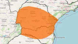 Paraná tem alerta de tempestade com ventos de até 100 km/h nesta terça