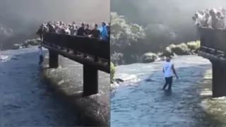 Turista que pulou nas Cataratas do Iguaçu para resgatar celular é multado em R$ 7,8 mil