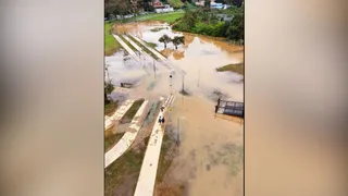 Veja imagens do Parque Barigui após fortes chuvas