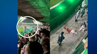 Torcedor do Coritiba cai da arquibancada durante Atletiba no Couto Pereira