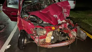 Colisão entre carro e trem deixa casal de idosos ferido na Anita Garibaldi em PG