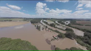 Vídeo mostra Distrito de Uvaia alagado após fortes chuvas em Ponta Grossa