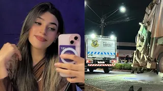 Câmera registra acidente entre moto e caminhão de lixo que matou jovem em Carambeí