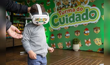 Unimed PG lança óculos de realidade virtual da Turma do Cuidado no Parque Vila Velha