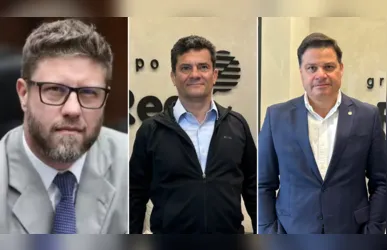 Requião Filho (PDT), Sergio Moro (PL) e Sandro Alex (PSD)