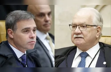 Ministro do STF, André Mendonça, e o presidente do tribunal, ministro Edson Fachin
