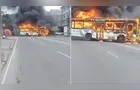 Ônibus é incendiado e bloqueia avenida na zona Norte do Rio de Janeiro