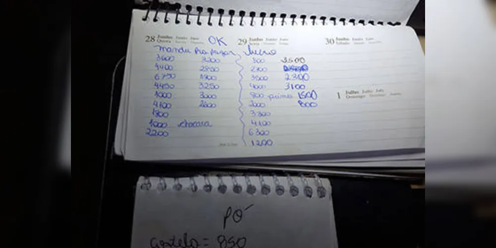Caderno com anotações do tráfico serão analisadas pela Polícia Civil