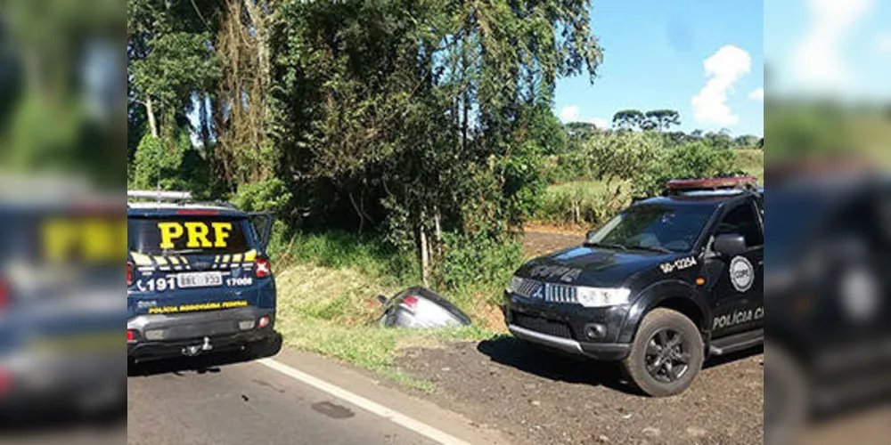 Motorista tentou fugir por lavoura, mas foi capturado pelos policiais