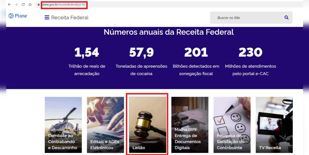 Imagem ilustrativa da imagem Sites falsos simulam leilões da Receita Federal