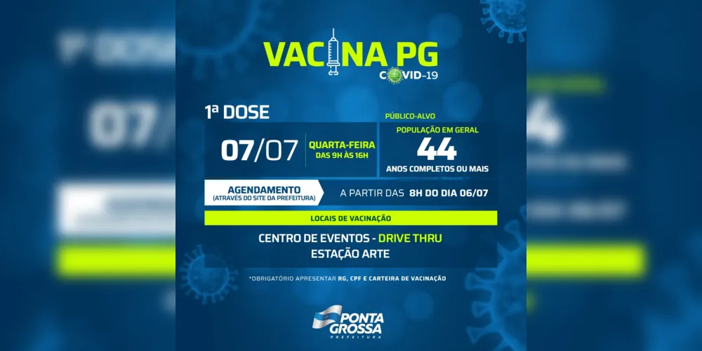 Imagem ilustrativa da imagem Novos públicos são vacinados nesta semana em PG