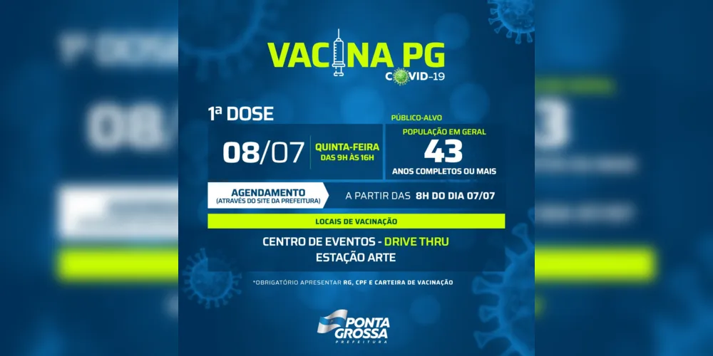 Imagem ilustrativa da imagem Novos públicos são vacinados nesta semana em PG