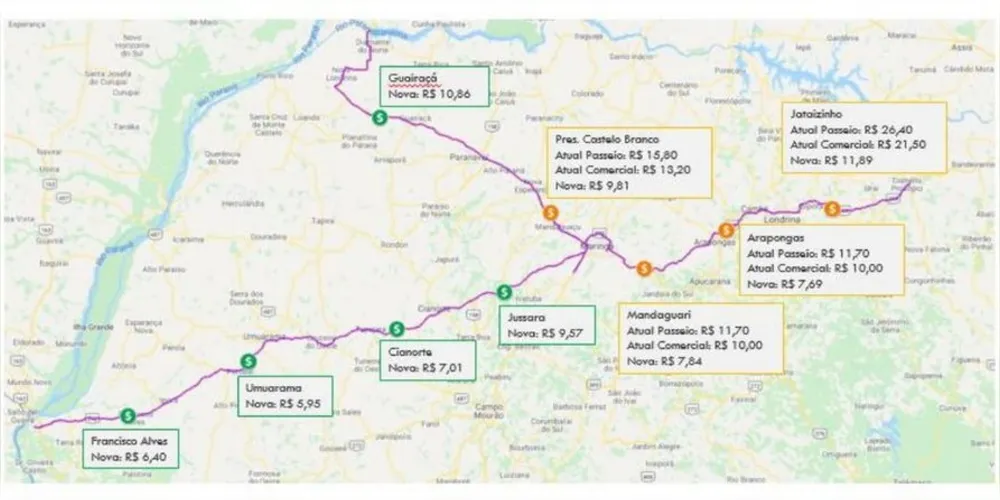 desconto em relação às tarifas atuais deve ser, em média, de 40% a 50%