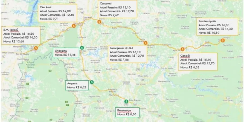 desconto em relação às tarifas atuais deve ser, em média, de 40% a 50%