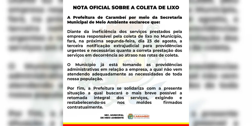 Imagem ilustrativa da imagem Prefeitura de Carambeí busca soluções para a coleta de lixo