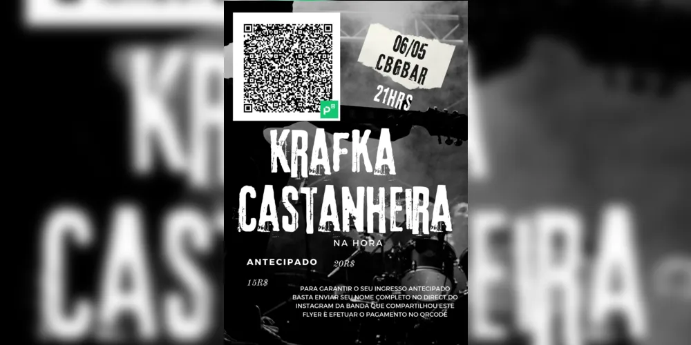 Imagem ilustrativa da imagem Banda Krafka e Castanheira fazem show em PG