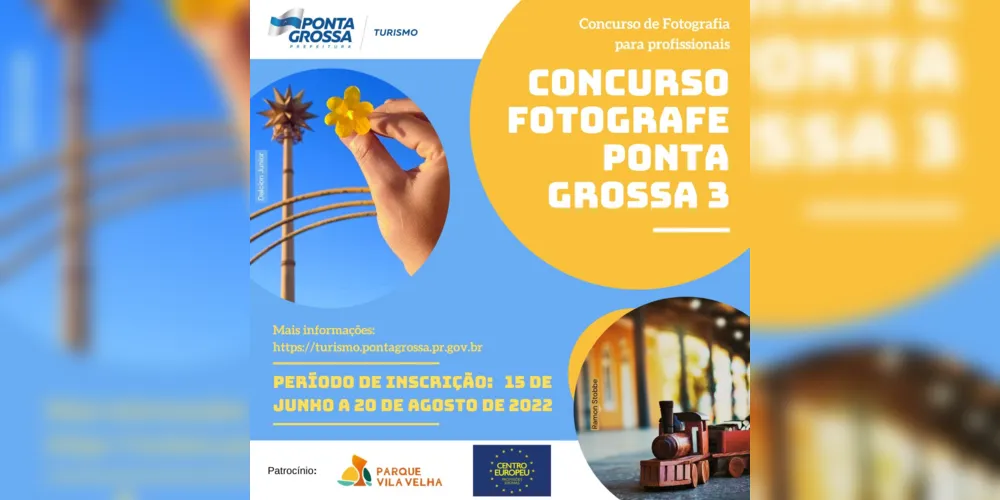 Concurso vai premiar as melhores imagens com valores de até R$ 3 mil, totalizando R$ 15 mil em premiações em dinheiro