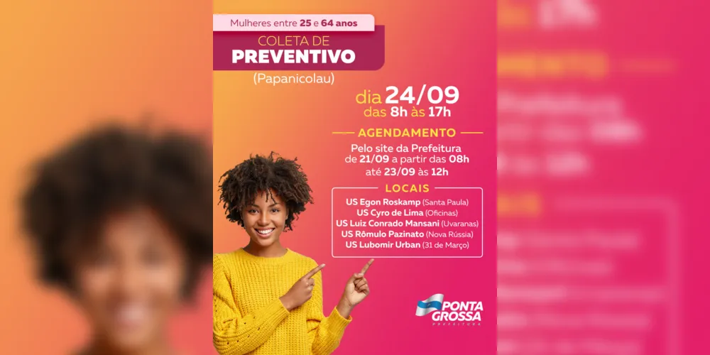 A ação acontece das 8h às 17h em cinco unidades de saúde do Município.