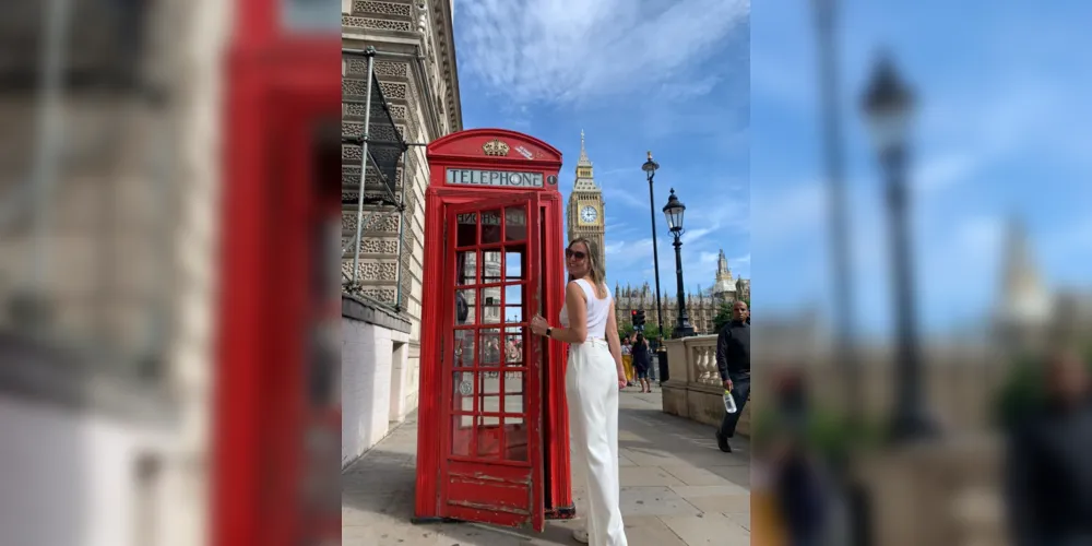 REGISTRO – No registro, Thalita Thiesen Farias em Londres que recentemente curtiu temporada de lazer e descanso em uma viagem especial.