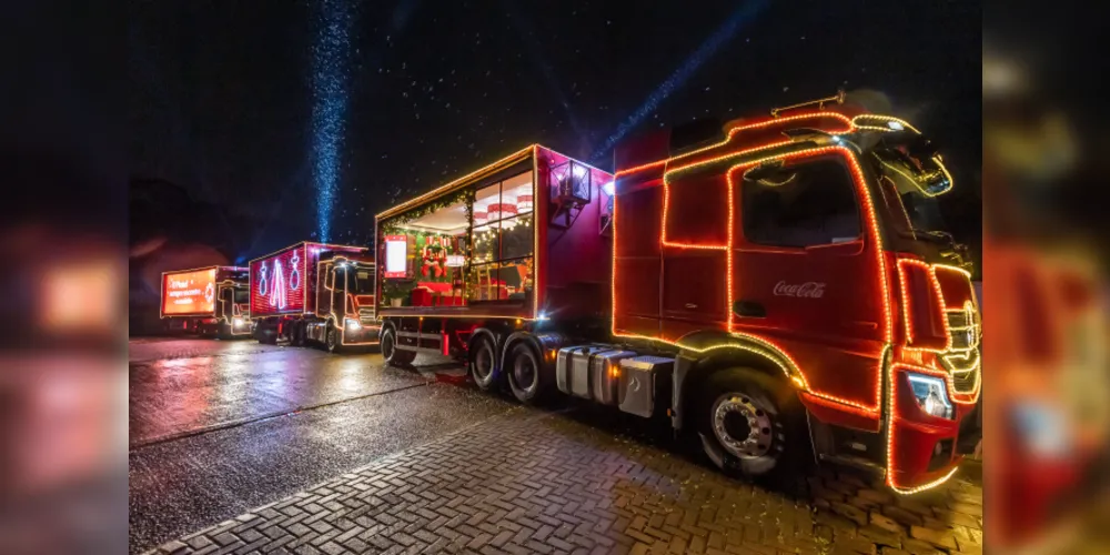 Imagem ilustrativa da imagem Caravana de Natal da Coca-Cola passa por PG nesta noite