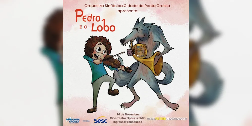 Imagem ilustrativa da imagem Prefeitura apresenta o concerto ‘Pedro e o Lobo’ neste sábado