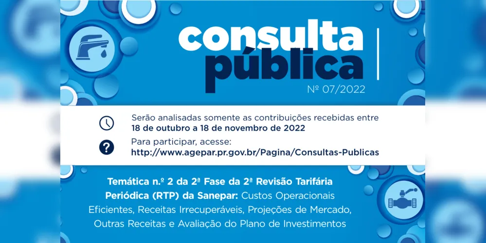 Imagem ilustrativa da imagem População poderá opinar sobre investimentos da Sanepar