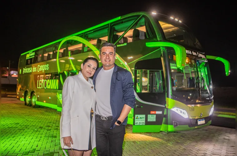 Gilson Barreto e Ana Paula Barreto que representaram a parceria com o Expresso Princesa dos Campos