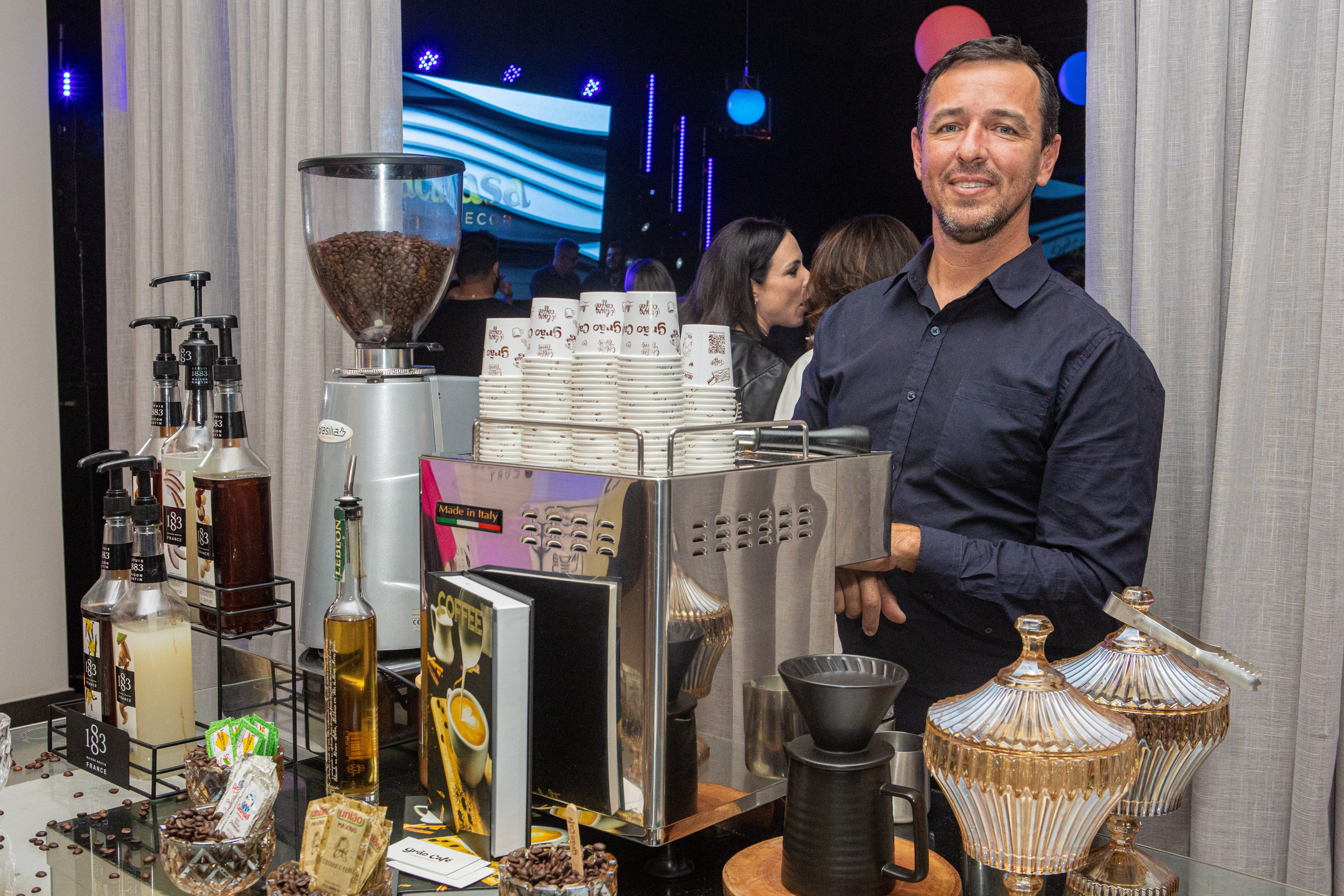 A empresa Grão Café Premium através de seu proprietário Guilherme Claudino esteve presente no evento
