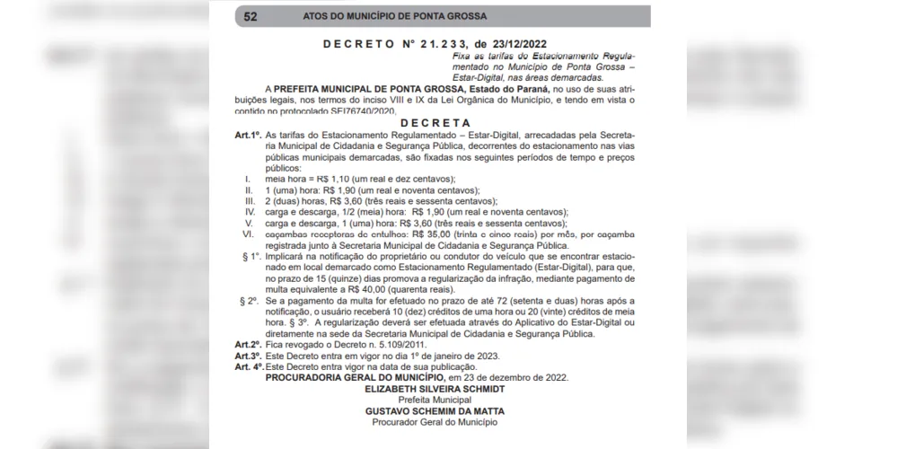 Decreto nº 21.233 trouxe mudanças para o Estacionamento Regulamentado