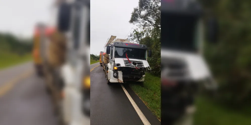 Motorista do caminhão não ficou ferido