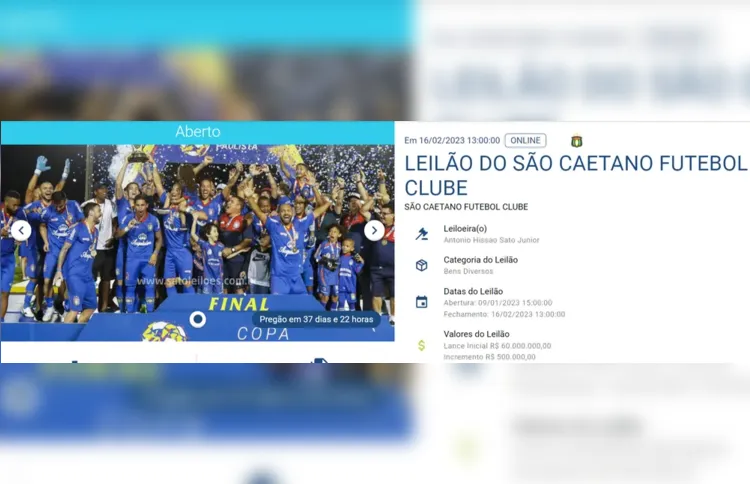Imagem ilustrativa da imagem Tradicional clube brasileiro vai a leilão pela terceira vez