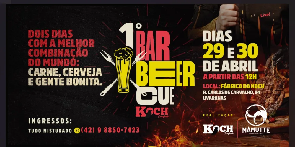 1º 'BarBeerCue' já está com os ingressos disponíveis para compra.