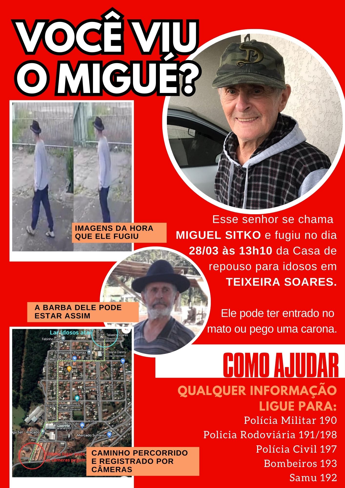 Imagem ilustrativa da imagem Idoso desaparecido em Teixeira Soares pode estar em PG