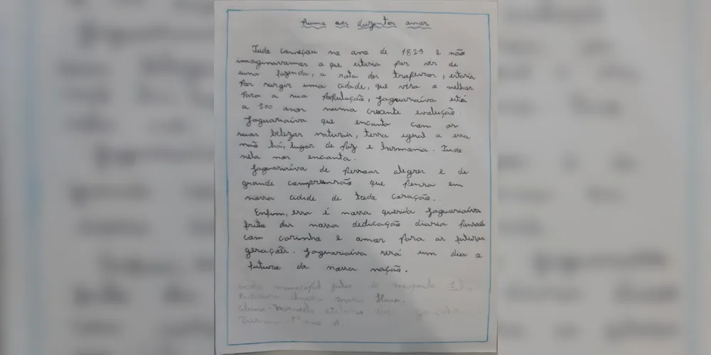 Trabalho realizado pela aluna Manoela, contando um pouco da história de nossa cidade em comparação aos 200 anos - 5º ano B da Escola Júlio de Mesquita Filho