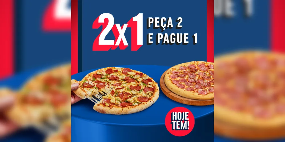 Dobro de sabor: Domino's Pizza oferece promoção 'compre um leve dois'