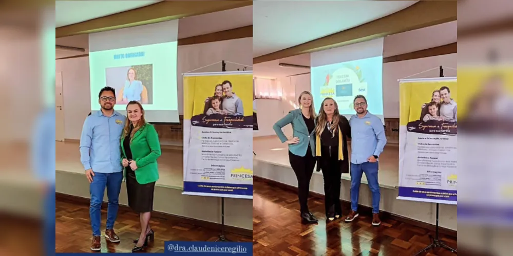 Solange Pimentel - sócia proprietária da Princesa Assistência;
Fábio Angelo Rodrigues -coordenador da Princesa Assistência; Claudenice Regilio - dentista; Fabiana Mika - psicóloga