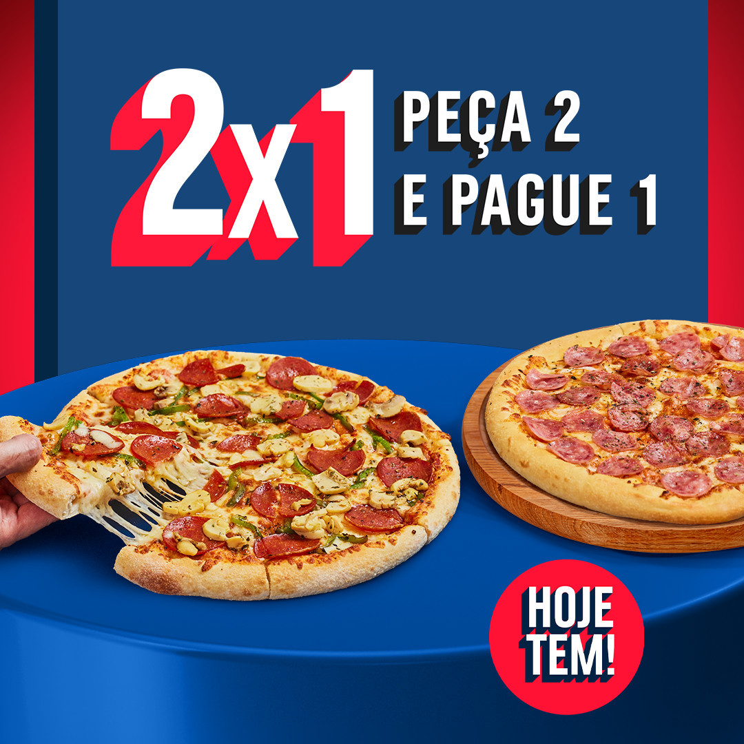 Dobro de sabor: Domino's Pizza oferece promoção 'compre um leve dois'