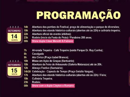 Todos os shows acontecem a partir da meia-noite, após a vasta gama de atividades que estarão disponíveis à tarde