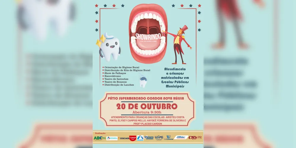 Banner traz mais detalhes sobre o evento da Associação Brasileira de Odontologia